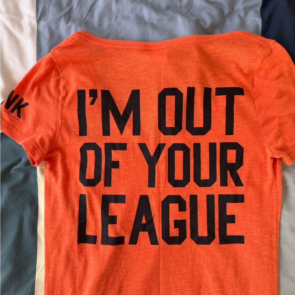SOLD VS PINK Orange Orioles V-Neck T-Shirt with Logo